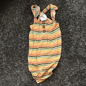 Striped Sleeveless Baby Romper